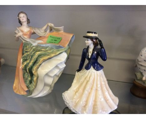 A Royal Doulton figure of female Ann together with a Royal Worcester figure of female Annabelle.
