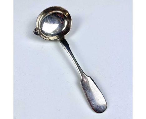 A Russian silver sauce ladle, 84 zolotnik mark, maker Igor Pankrayev, weight 44.9g.
