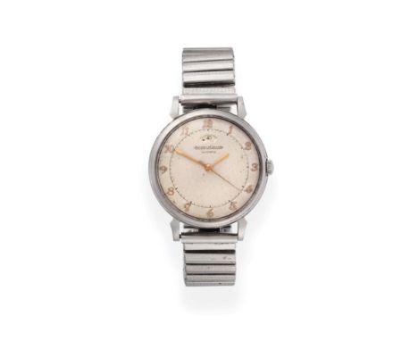 A Stainless Steel Automatic Centre Seconds Power Reserve Wristwatch, signed Jaeger LeCoultre, circa 1956, (calibre 481) lever