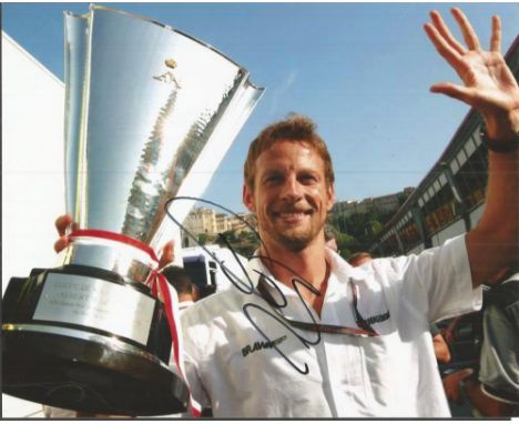 Jenson Button  signed 10x8 colour photo.  British F1 driver Good condition.  All items come with a Certificate of Authenticit