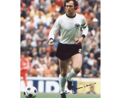 Franz Beckenbauer. 10x8 picture playing for West Germany. Excellent.  Good condition.  All items come with a Certificate of A