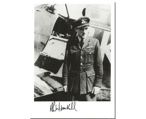 Air. Cdre. Sir Archie Little Winskill WW2 Battle of Britain pilot signed 7 x 5 black and white portrait photo. Limited editio