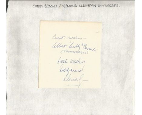 Cubby Brocoli and Desmond Llewelyn signature piece.  Cubby was the American film producer and most notably producer of many o