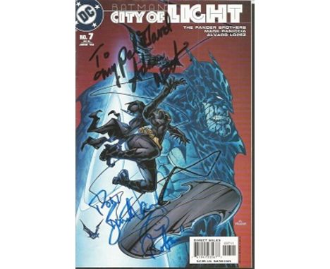 Adam West and Burt ward signed Batman City of Light comic to My Pal David.  Signed on front cover Good condition.  All items 