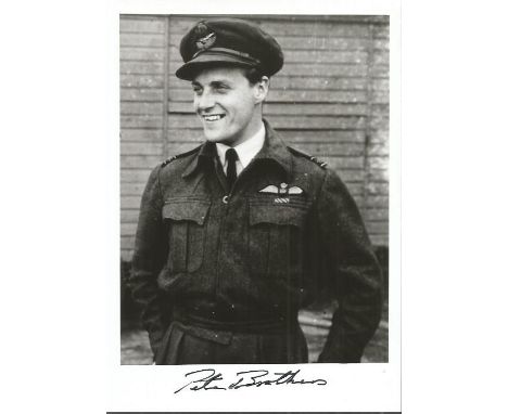 Air. Cdre Peter Malam Brothers WW2 Battle of Britain pilot signed 7 x 5 black and white portrait photo. Limited edition of 20