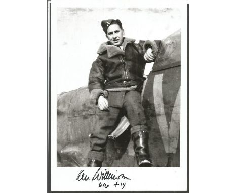 Fl. Off. Kenneth Astill Wilkinson WW2 Battle of Britain pilot signed 7 x 5 black and white portrait photo. Limited edition of