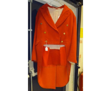 A hunting red tailcoat with North Staffordshire hunt buttons