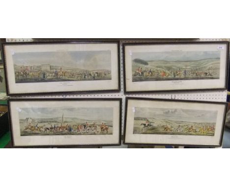AFTER HENRY ALKEN - "The Leicestershire Covers", a set of four hunting colour prints by T Sutherland (ARR)
