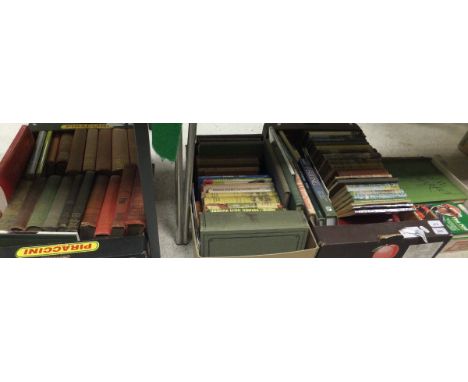 Four boxes of various books on the subject of hunting and horses, field sports, countryside pursuits etc
