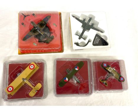 Selection vintage Diecast Sealed models, to include Bi planes, Alcione 