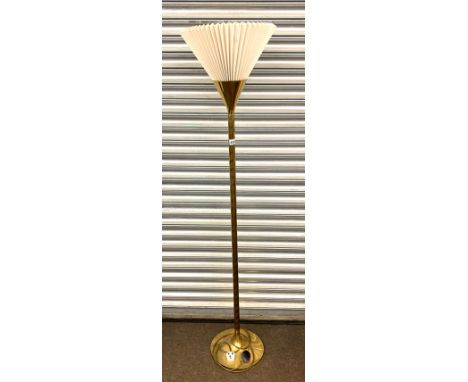 Tall brass standard lamp 