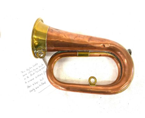 Vintage WW1 brass and copper bugle 