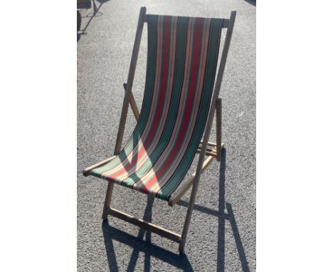 3 Vintage wooden deck chairs 