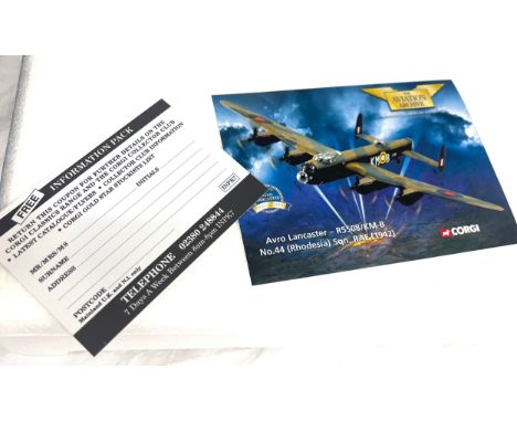 Boxed Complete Corgi AA32603 Diecast Avro Lancaster Rhodesia No 44 Sqn, RAF (1952), 1/72 scale Limited Edition 