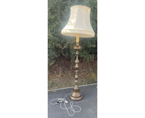 Large brass candle design standard lamp - Gothic design 