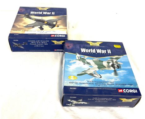 Corgi Aa32501 Junkers Ju-87 Stuka B-2 Immelmann Aug 1940 Scale 1:72, Corgi Aa33802 ww2 p-47D thunderbolt mkII, RAF no 79 sqd 