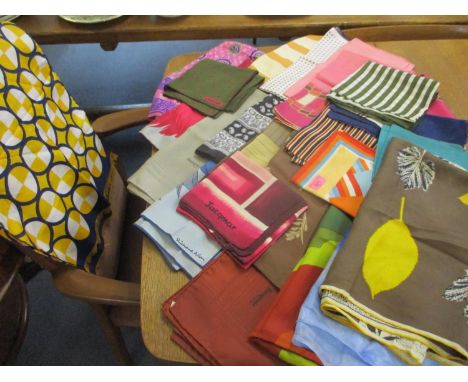 A quantity of vintage scarves, mostly silk examples to include Jacqmar, Richard Allen and Jaeger 