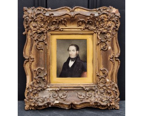 William Bone, bust length portrait miniature of William George Bettison, signed, on ivory, 9 x 7cm. DEFRA Ivory Act submissio