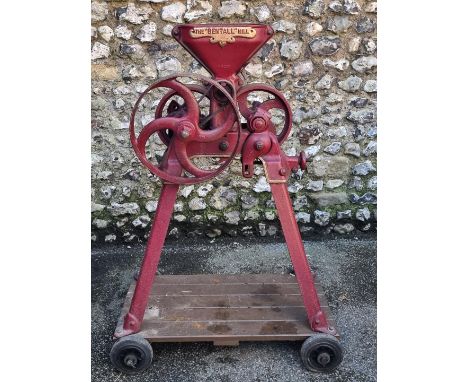 A 1914 Bentall Oat Roller, 125.5cm high.