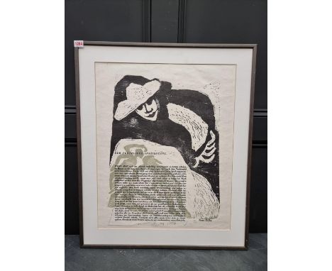 Leo Maillet, 'Der Plotzliche Spaziergang', signed and numbered 7/28, etching, 61 x 50cm.
