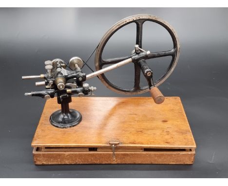 Horology: a watchmaker's rounding up/topping tool, 36cm wide.