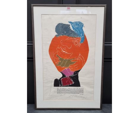 Leo Maillet, 'Die Wahrheit Uber Sancho Pansa', signed and dated 28/50, etching, 66 x 39.5cm.