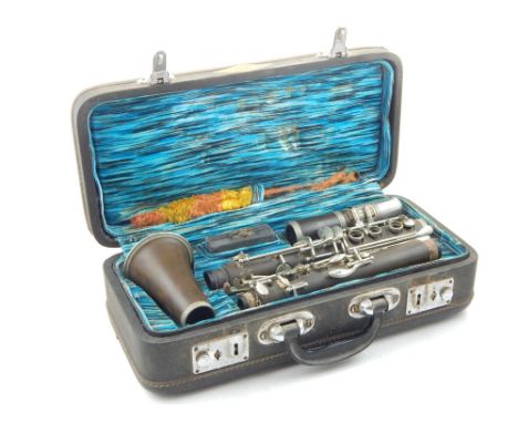 A Hsinghai clarinet, in a fitted case.