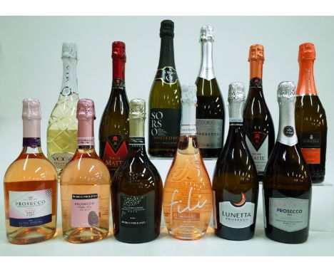 12 BOTTLES ITALIAN SPARKLING WINEAsda Extra Special Rose Brut Millesimato 2020; Borgo Molino Rose Extra Dry Millesimato 2020 