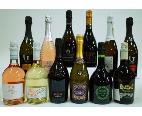 12 BOTTLES ITALIAN SPARKLING WINEVilla Cornaro Grigo Pinot Grigio Rose Brut 2020 and Perl Anima Extra Dry 2020; Toser Vini Pa