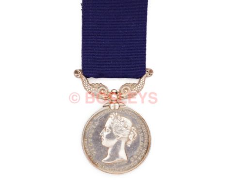 Royal National Life Boat Institution Silver Life Saving Medal Padstowe Lifeboat 1872. A Victorian Silver example awarded to '