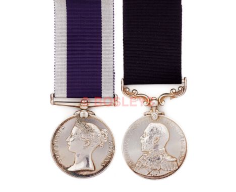 Royal Marines Light Infantry Royal Marines Meritorious Service Medal, Long Service Pair. Awarded to Colour Sergeant Francis B