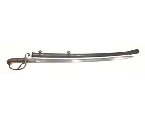 George IV Period 1821 Pattern Officer Light Cavalry Sword The slightly single edged pipe back blade with an etched GIVR Cyphe