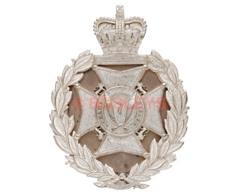 7th Gurkha Rifles piper's plaid brooch circa 1964-68. A good die-cast silvered example by LB&BC (London Badge & Button Co). W