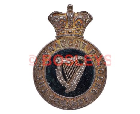 Connaught Rangers Victorian Officer's glengarry badge circa 1881-90. A very fine and scarce silver example. Crowned circlet i