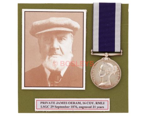 Royal Marine Light Infantry Victorian Long Service & Good Conduct Medal, Engraved with years of service An extremely rare exa