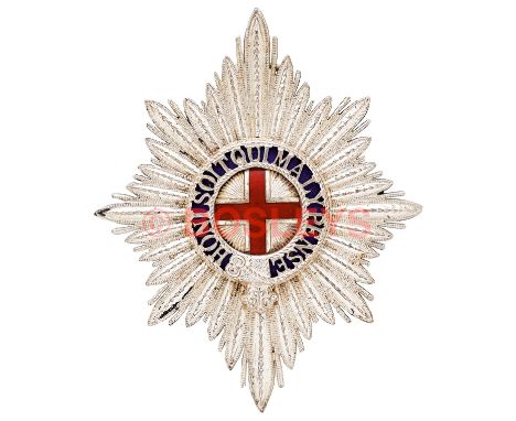 Coldstream Guards silver pagri badge. A fine scarce die-cast inter war example by Edward Smith, London, the well known Brigad