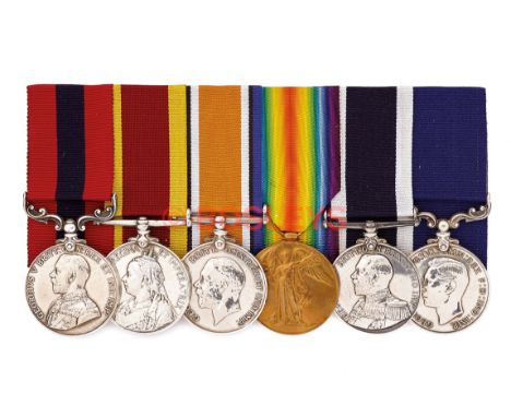 WW1 Royal Marine Light Infantry Distinguished Conduct Medal, Naval MSM China 1900 Group of Six Medals A rare and fine fightin