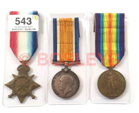 WW1 Royal Marine Light Infantry Group of Three Medals. Awarded to 'PO.6617 CR SGT W WALTERS R.M.L.I.' Comprising: 1914/15 Sta