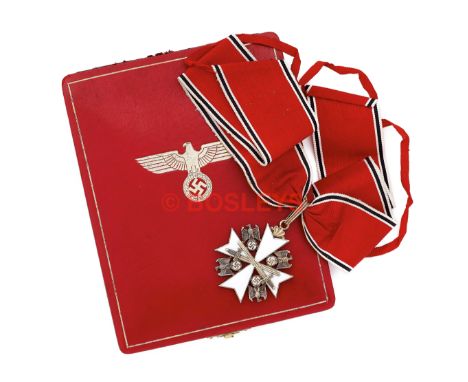 German Third Reich cased Order of the German Eagle 1st Class with swords by GebrŸder Godet & Co. Berlin. A good scarce exampl