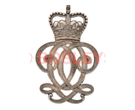 Queen's Own Hussars Birmingham 1988 hallmarked silver NCO's arm badge. A good die-cast example by L B & B Co (London Badge & 