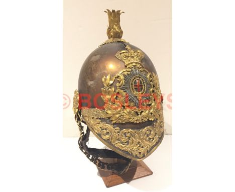 1st Life Guards 1842 Albert pattern Officer's helmet  This example attributed to Major George Rushout 3rd Baron Northwick. Si