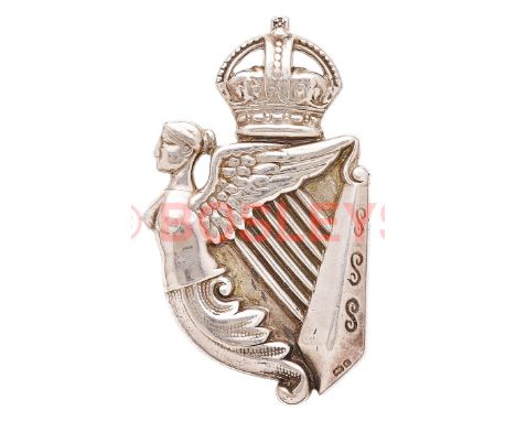 5th Royal Irish Lancers Boer War 1902 Birmingham hallmarked silver NCO's arm badge A good example by B & P bearing hallmarks 