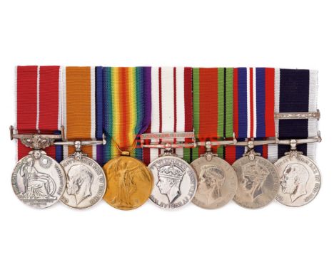 Royal Marines British Empire Medal, WW1 / WW2 Campaign Medal Group of Seven Medals Awarded to Colour Sergeant Arthur Charles 