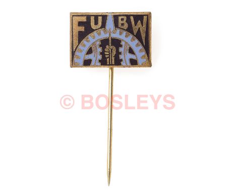 The Fascist Union of British Workers 1932-1934, F.U.B.W Membership Lapel Badge by Roden London. A rare original 1932 - 1934 v