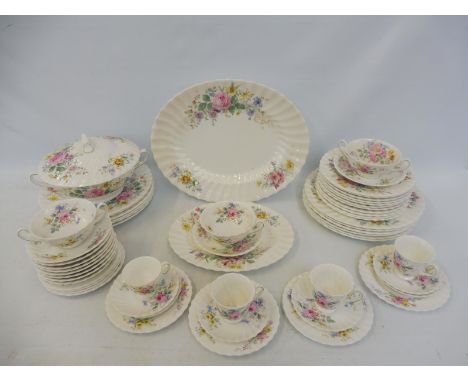 A Royal Doulton 'Arcadia' dinner service comprising one tureen, two meat plates, 12 dinner plates, 11 side plates, eight smal