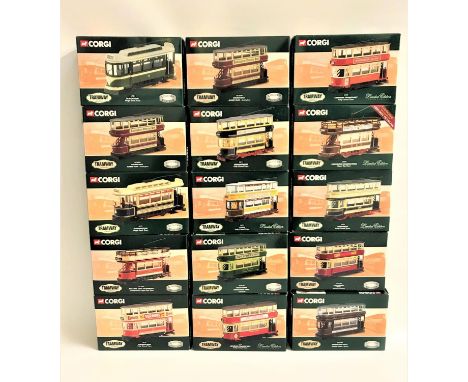 SELECTION OF CORGI DIE CAST TRAMSall boxed (15) 