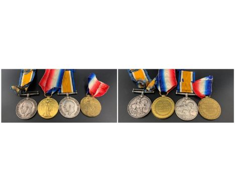 FOUR WWI MEDALSincluding the 1914-1918 medal named to 10123 Pte. J. Graham. Gordons, the other named to 38094 Pte. A. Gowans.