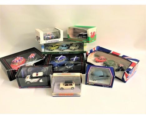 SELECTION OF DIE CAST MINI'Swith examples from Dinky, Corgi, Welly, Cararama and Oxford, all boxed (9) 