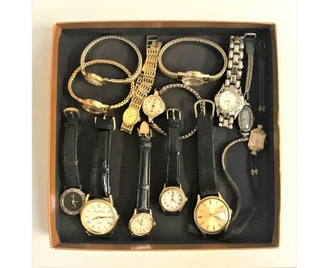 SELECTION OF LADIES AND GENTLEMEN'S MOSTLY VINTAGE WRISTWATCHESincluding Timex, Pallas Incabloc 17 jewels. Ingersoll 7 jewels