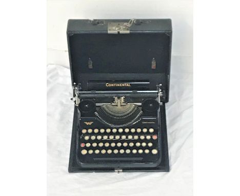 CONTINENTAL TYPEWRITER in a hard shell travel case 